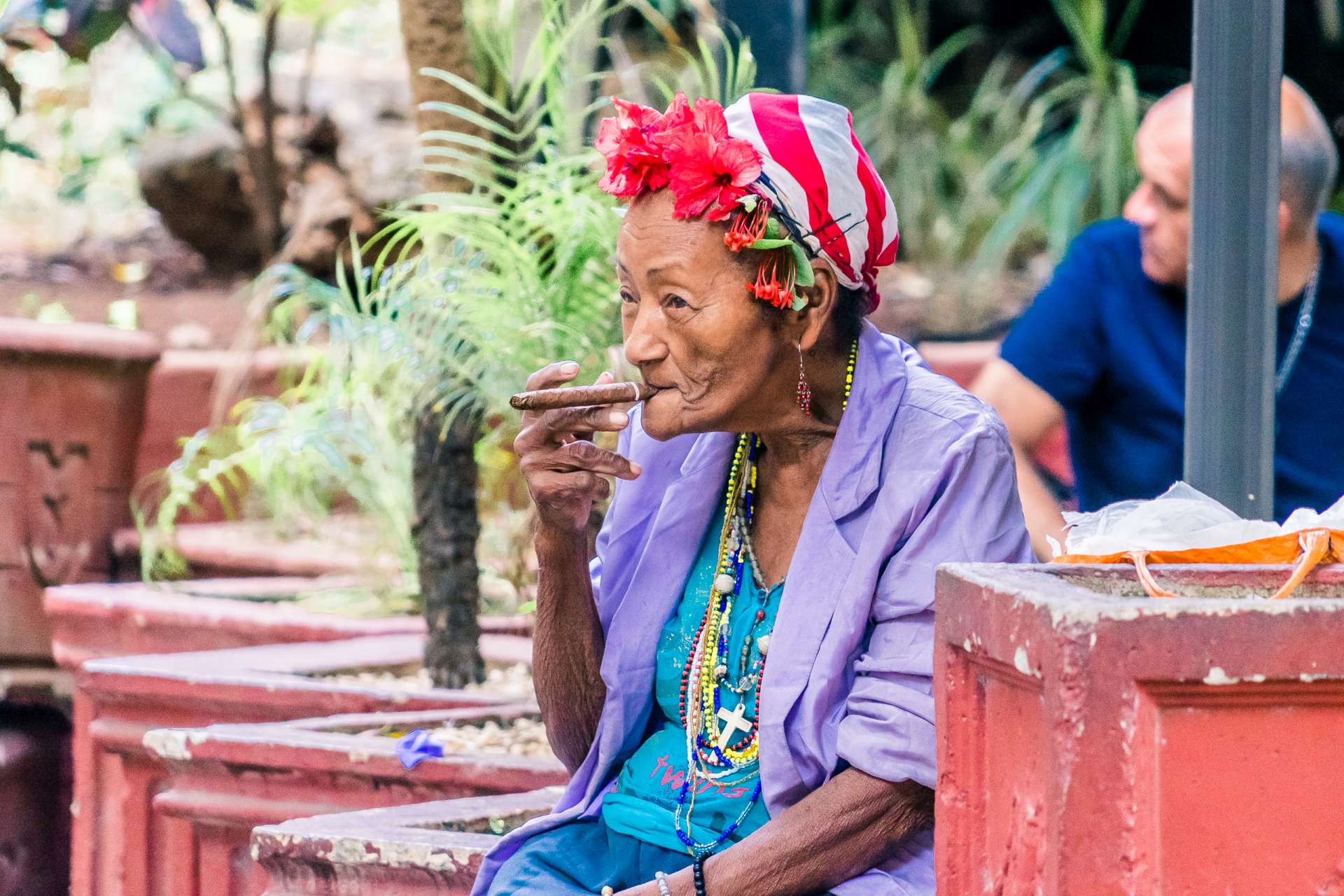 Cuba Havana Woman Smokes